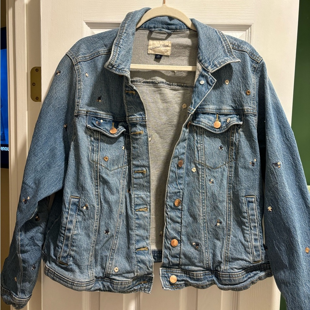 Dainty Floral Denim Jacket